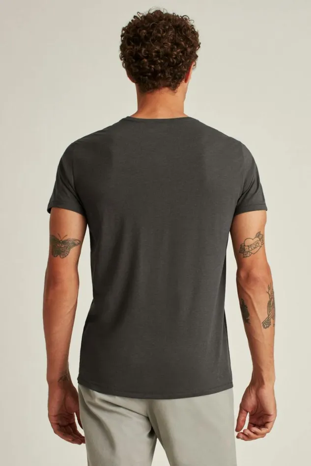 Men Pima Performance Short Sleeve Henley Grey Bonobos Henleys