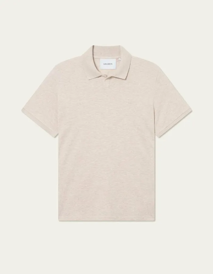 Men Piqu Polo 20 8211 Light Sand Melange Les Deux Tshirts
