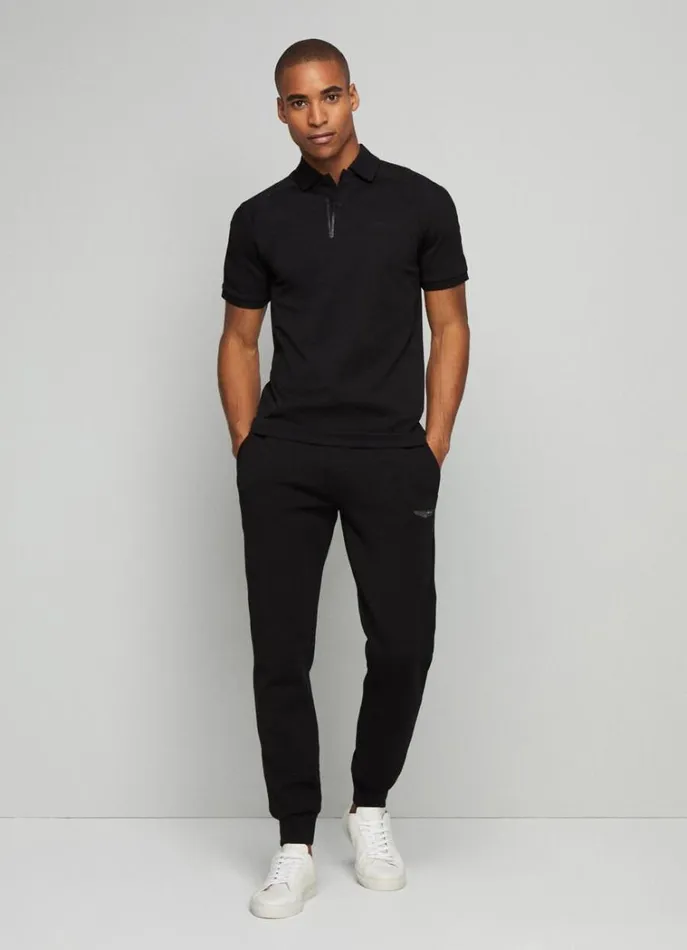 Men Polo Shirts Hackett London Aston Martin Slim Fit Polo Black