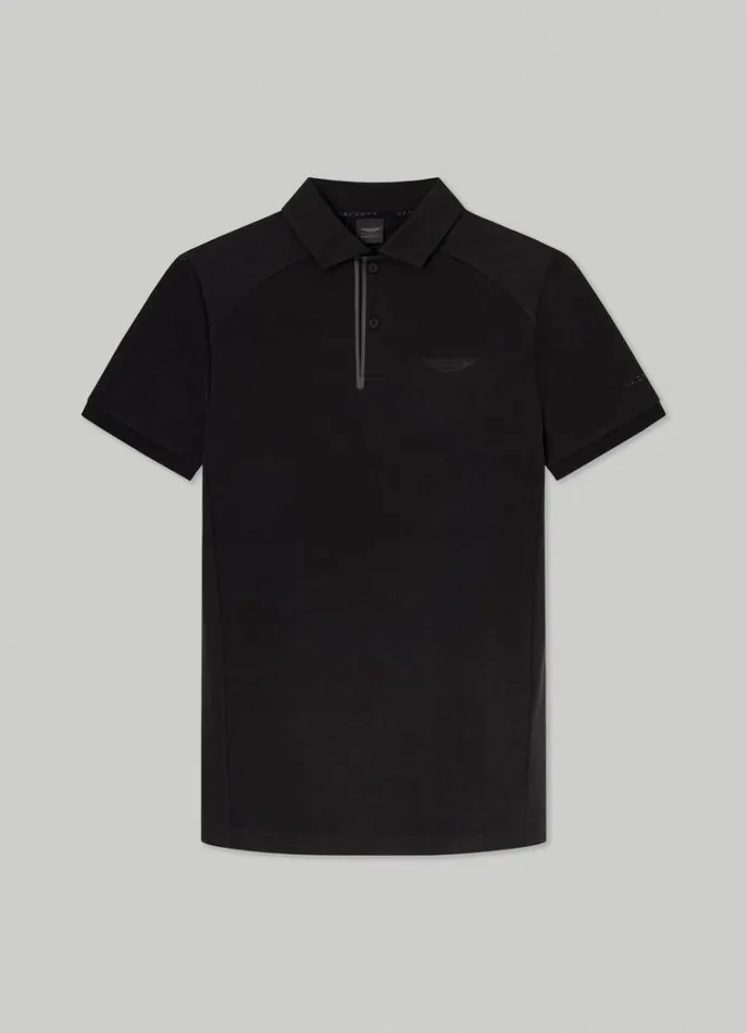 Men Polo Shirts Hackett London Aston Martin Slim Fit Polo Black