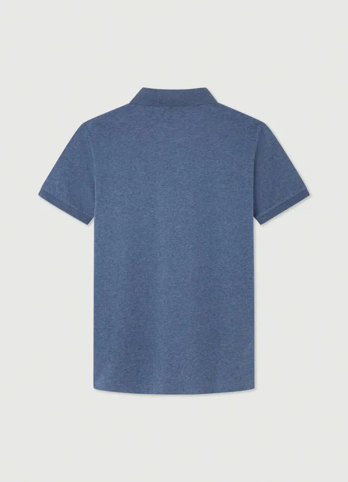 Men Polo Shirts Hackett London Classic Fit Polo Shadow Blue