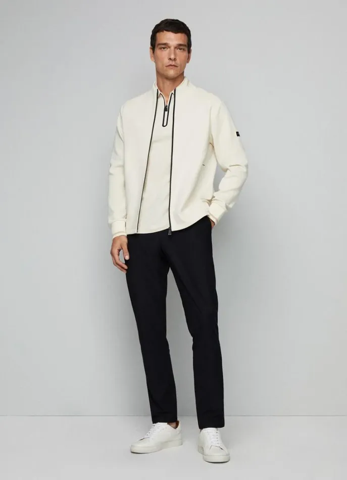 Men Polo Shirts Hackett London Slim Fit Half Zip Polo Bone