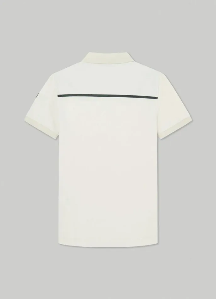 Men Polo Shirts Hackett London Slim Fit Half Zip Polo Bone