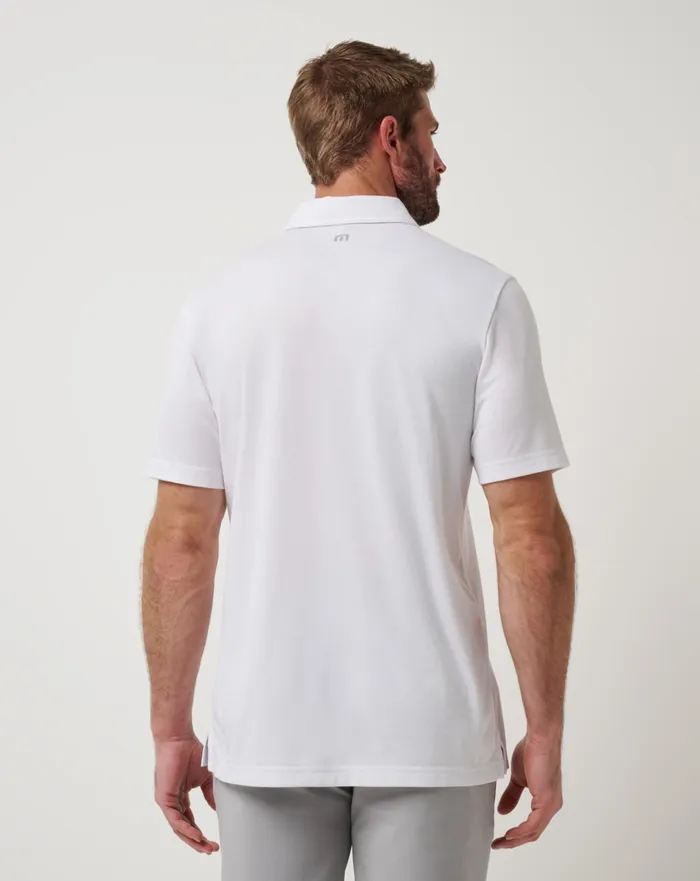 Men Polos TravisMathew ATLANTA BRAVES TOP RECRUIT POLO White
