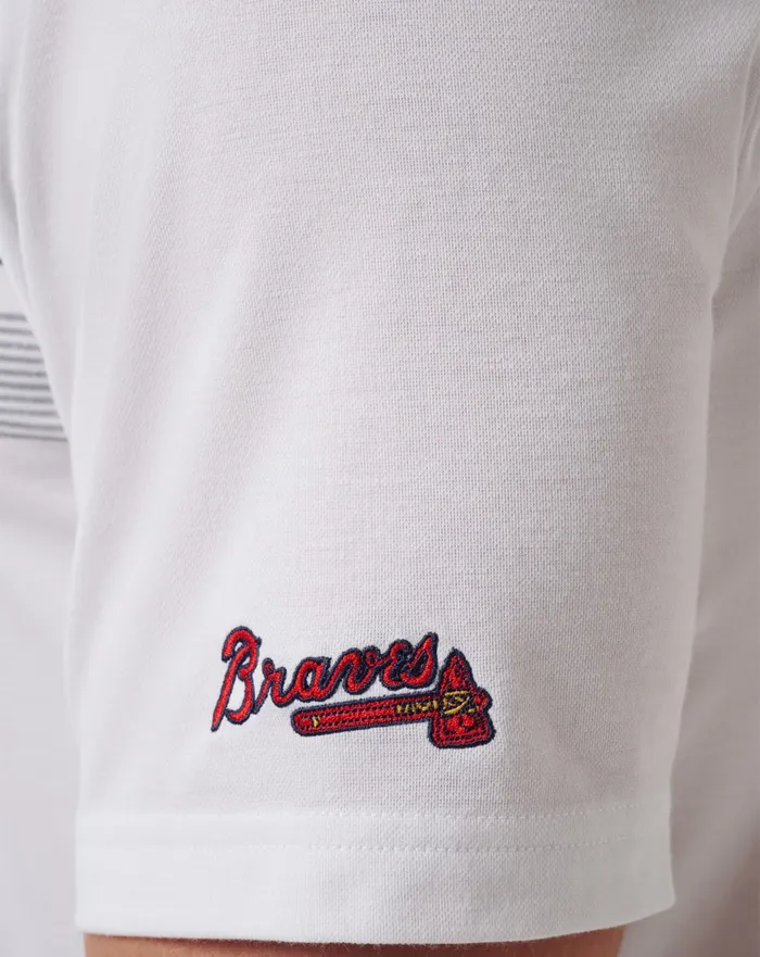 Men Polos TravisMathew ATLANTA BRAVES TOP RECRUIT POLO White