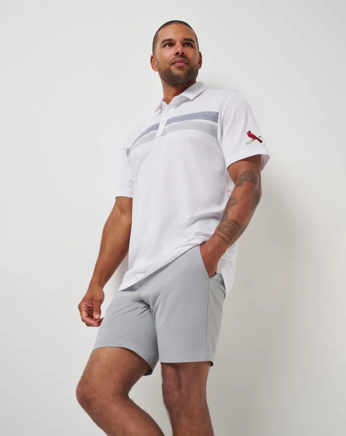 Men Polos TravisMathew ST LOUIS CARDINALS TOP RECRUIT POLO White