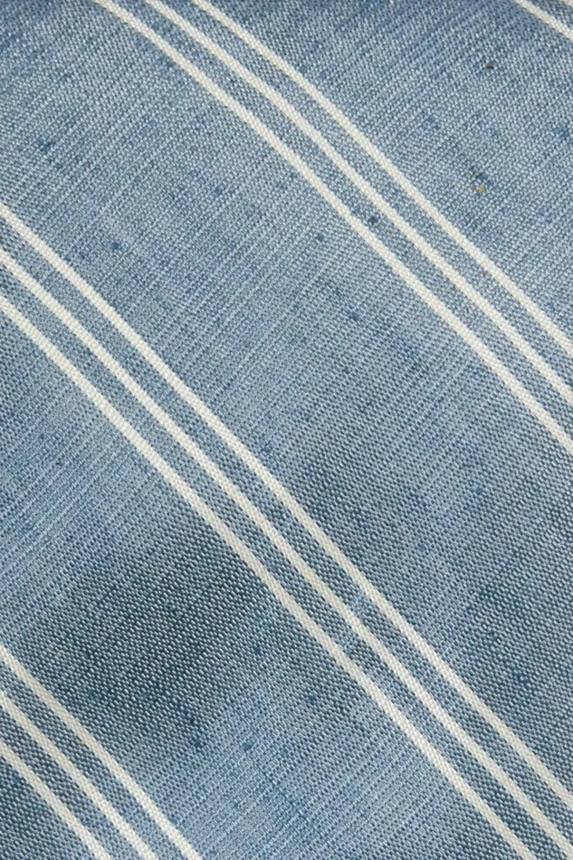 Men Premium Necktie Blue Chambray Stripe Bonobos Ties and Pocket Squares