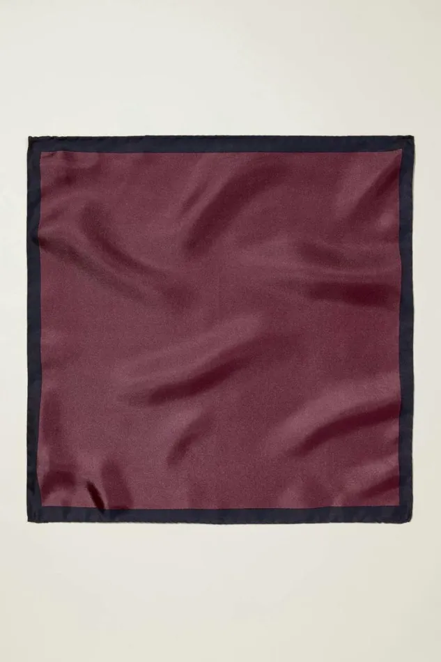 Men Premium Pocket Square Burgundy With Navy Tipping Bonobos Ties and Pocket Squares Men Premium Pocket Square Burgundy With Navy Tipping Bonobos Ties and Pocket Squares