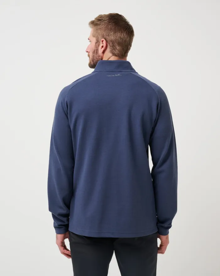 Men Quarter Zips TravisMathew UPGRADED QUARTER ZIP Navy
