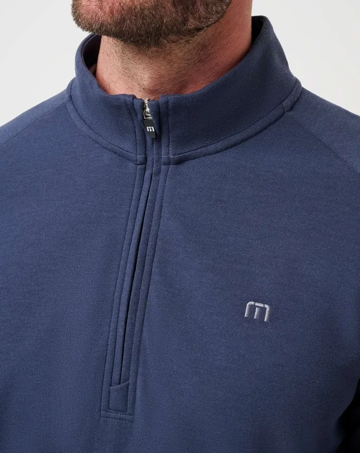 Men Quarter Zips TravisMathew UPGRADED QUARTER ZIP Navy
