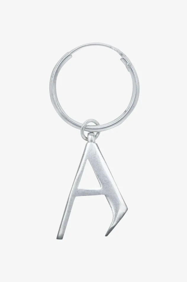 Men Raf SimonsSterling Silver Earring Metallic Silver Fred Perry Accessories