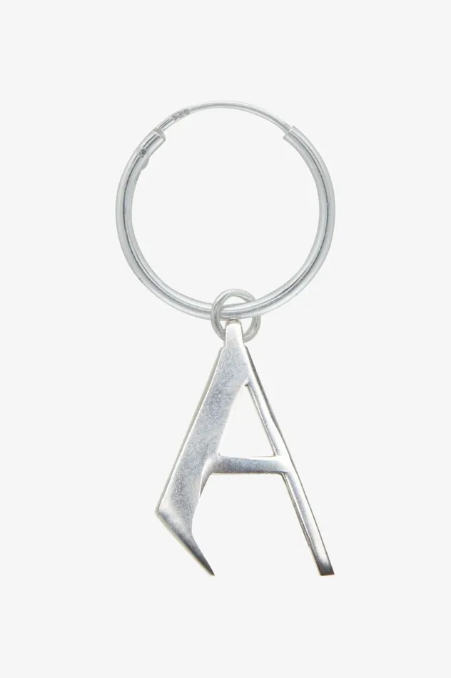 Men Raf SimonsSterling Silver Earring Metallic Silver Fred Perry Accessories