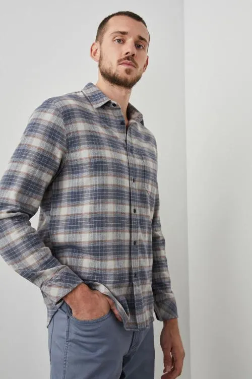 Men Rails Shirts Sussex Shirt Arrowroot Flint Melange