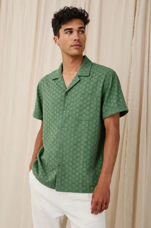Men Rails Shirts Tyler Shirt Green Dots