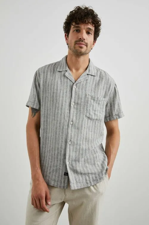 Men Rails Shirts Waimea Shirt Quino Navy Stripe