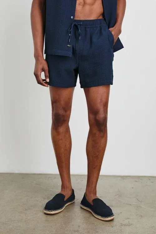 Men Rails Shorts and Swim La Brea Swim Short Navy Seersucker
