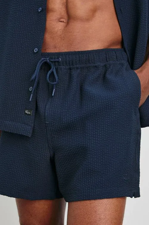 Men Rails Shorts and Swim La Brea Swim Short Navy Seersucker