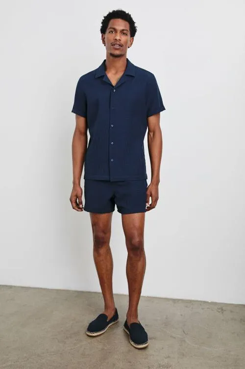 Men Rails Shorts and Swim La Brea Swim Short Navy Seersucker