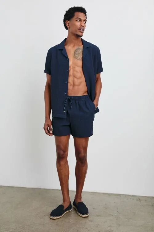 Men Rails Shorts and Swim La Brea Swim Short Navy Seersucker