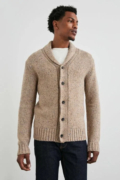 Men Rails Sweaters Corden Cardigan Oatmeal Speckle Men Rails Sweaters Corden Cardigan Oatmeal Speckle