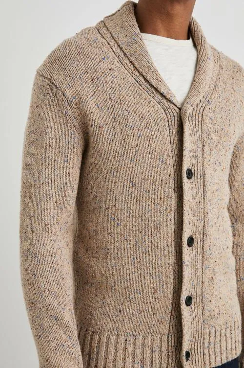 Men Rails Sweaters Corden Cardigan Oatmeal Speckle Men Rails Sweaters Corden Cardigan Oatmeal Speckle