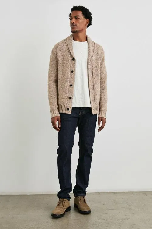 Men Rails Sweaters Corden Cardigan Oatmeal Speckle Men Rails Sweaters Corden Cardigan Oatmeal Speckle