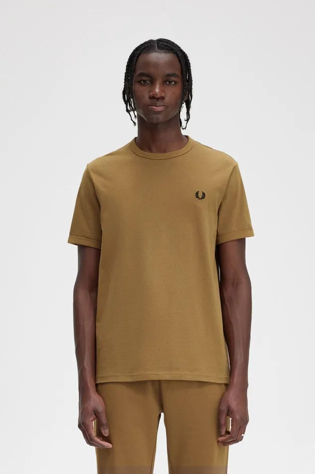 Men Ringer TShirt Shaded Stone Fred Perry TShirts
