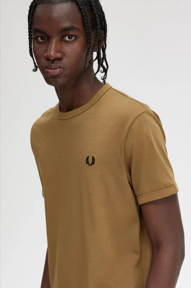 Men Ringer TShirt Shaded Stone Fred Perry TShirts