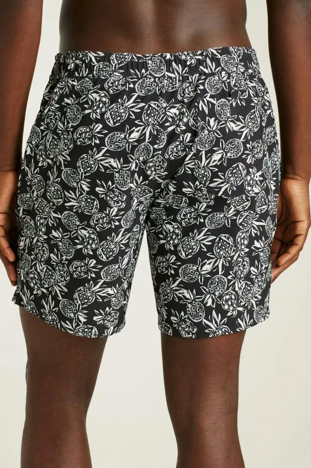 Men Riviera Recycled Swim Trunks Black Pineapple Palooza Bonobos Swim Trunks