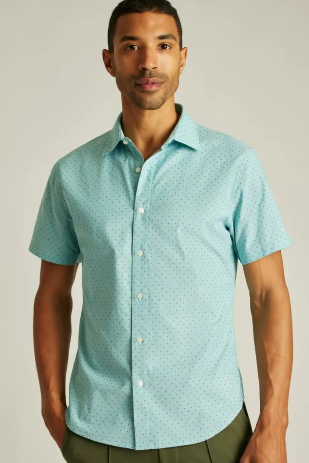 Men Riviera Short Sleeve Shirt High Tide Blue Dot Bonobos Short Sleeve Shirts
