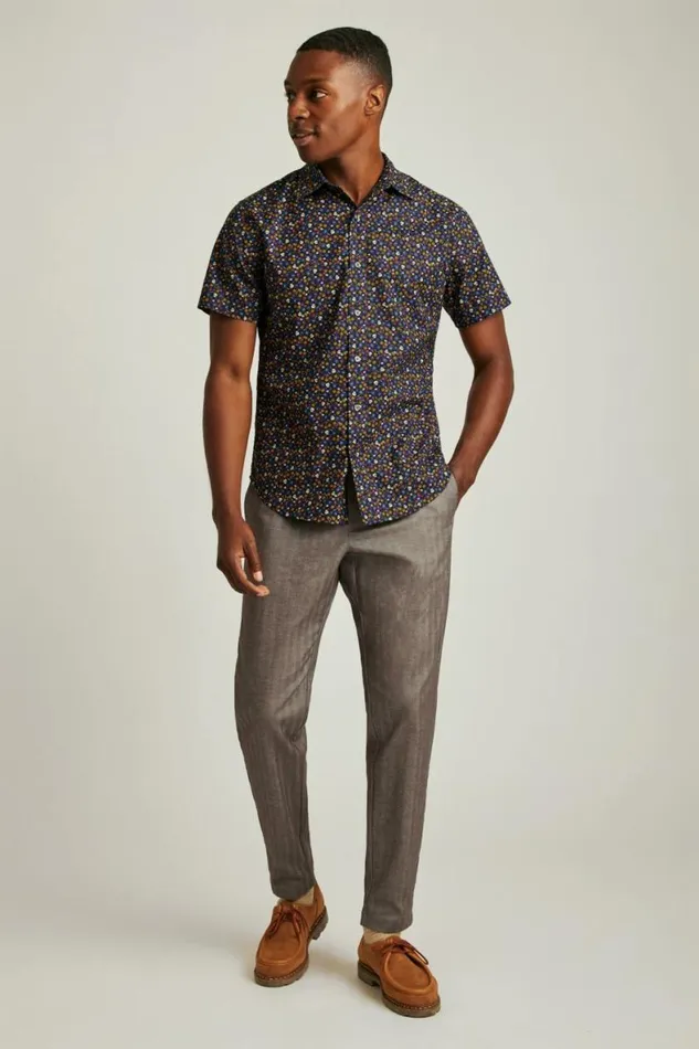 Men Riviera Short Sleeve Shirt Navy Autumn Micro Floral Bonobos Short Sleeve Shirts Men Riviera Short Sleeve Shirt Navy Autumn Micro Floral Bonobos Short Sleeve Shirts