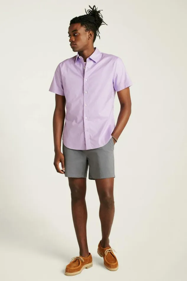 Men Riviera Short Sleeve Shirt Purple Micro Geo Bonobos Short Sleeve Shirts