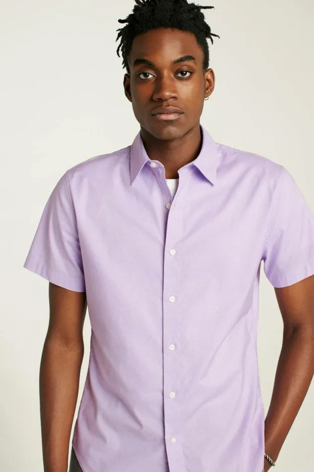Men Riviera Short Sleeve Shirt Purple Micro Geo Bonobos Short Sleeve Shirts