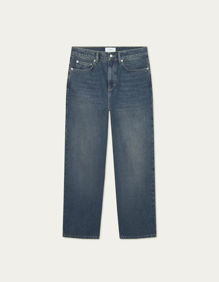 Men Roi Denim Pants 8211 Medium Blue Wash Les Deux Pants