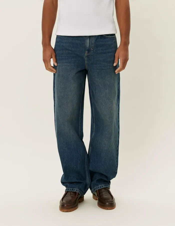 Men Roi Denim Pants 8211 Medium Blue Wash Les Deux Pants