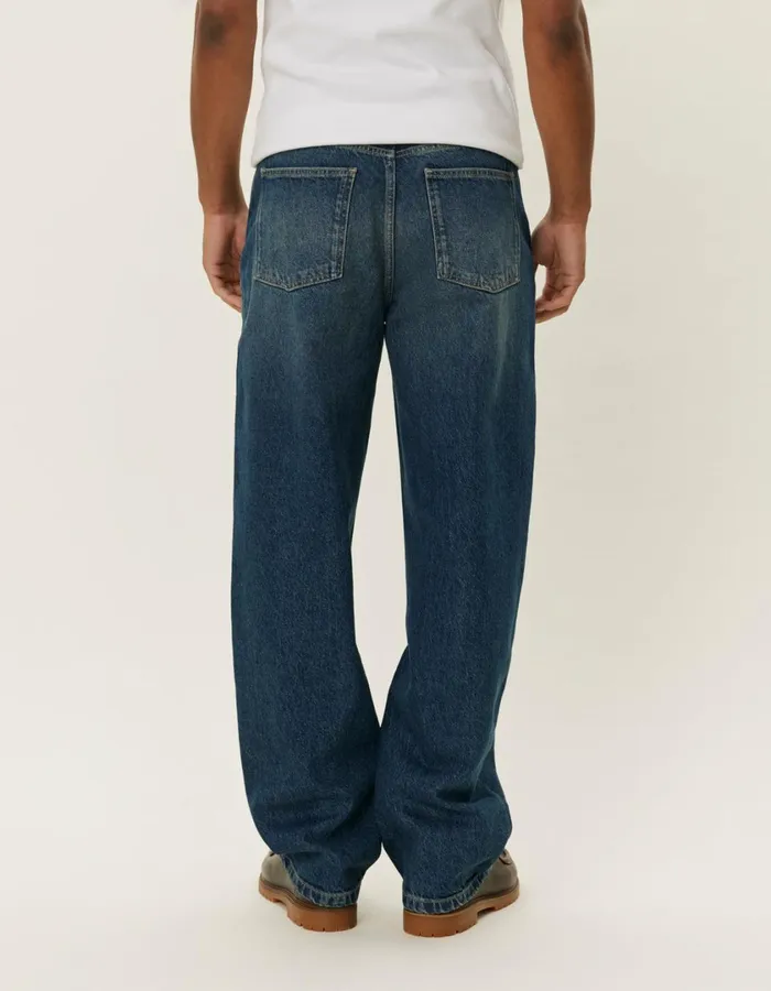 Men Roi Denim Pants 8211 Medium Blue Wash Les Deux Pants