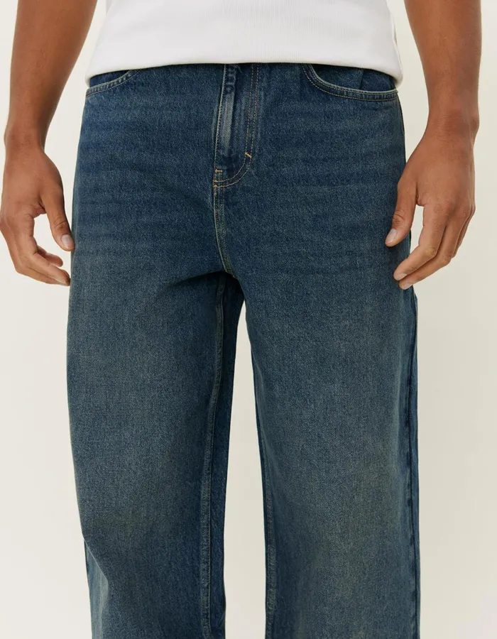Men Roi Denim Pants 8211 Medium Blue Wash Les Deux Pants