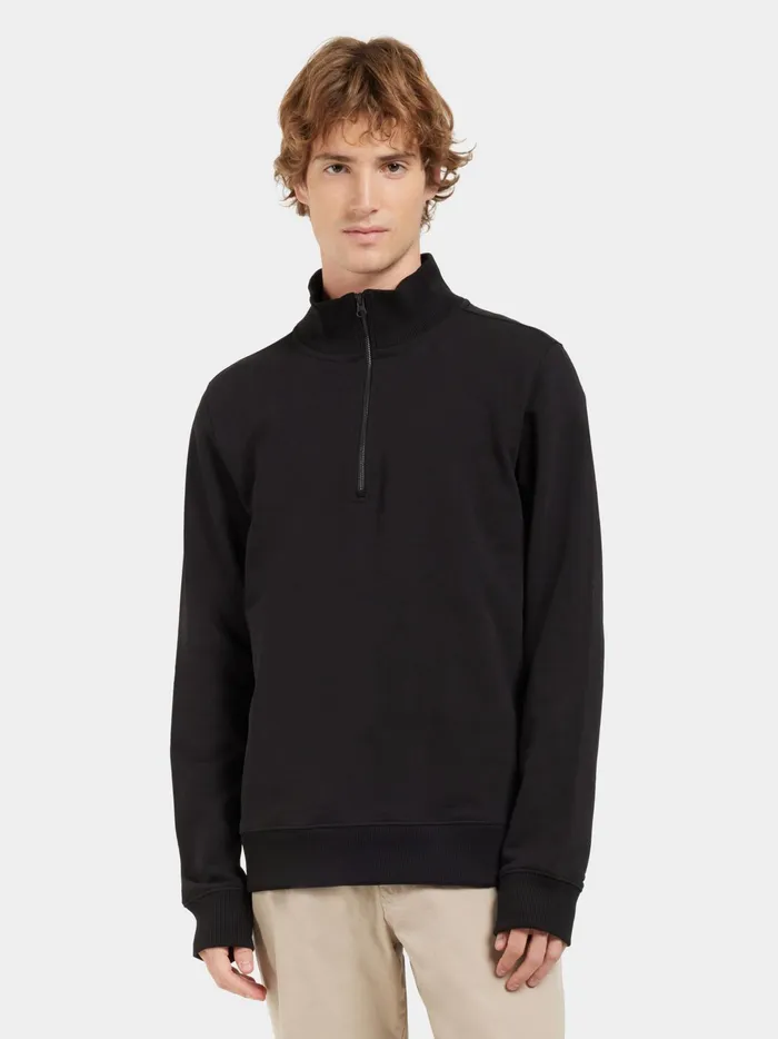 Men Ryan HalfZip Black Didriksons Hoodies and Sweatshirts
