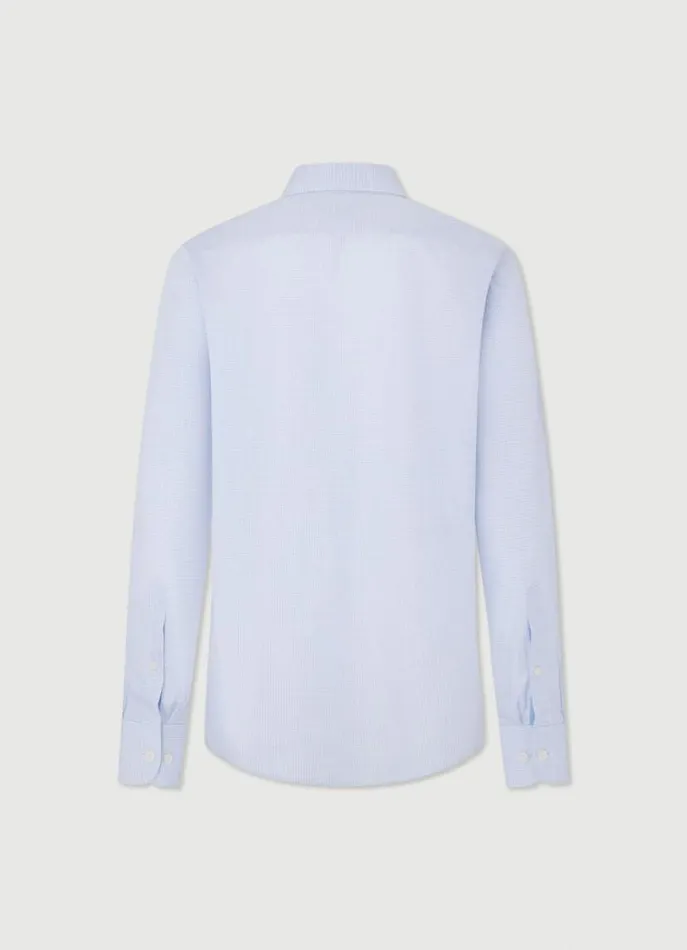 Men Shirts Hackett London Classic Fit Checked Shirt Navywhite