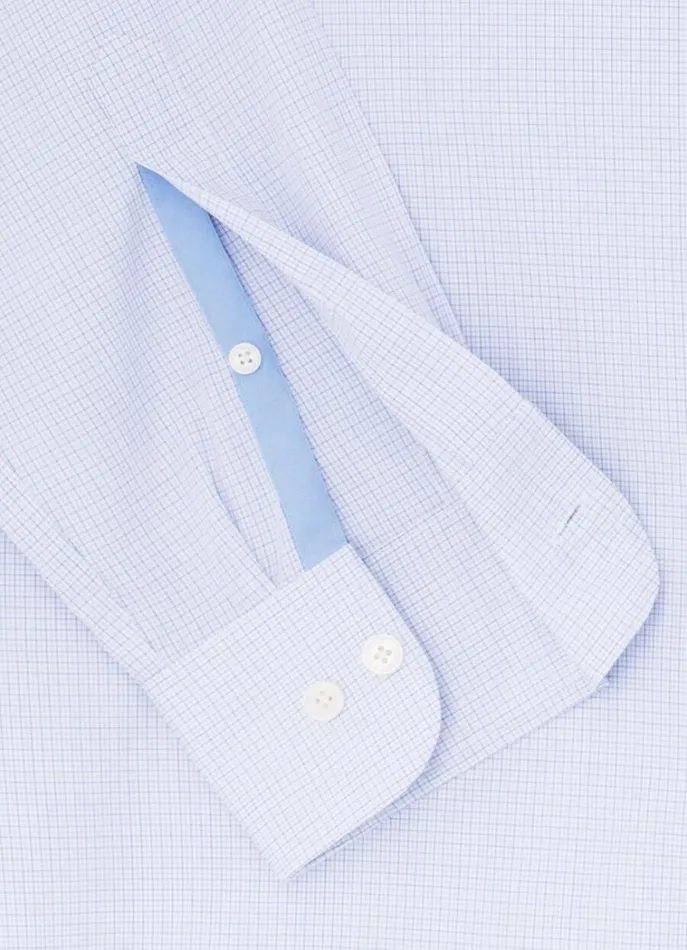 Men Shirts Hackett London Classic Fit Checked Shirt Navywhite