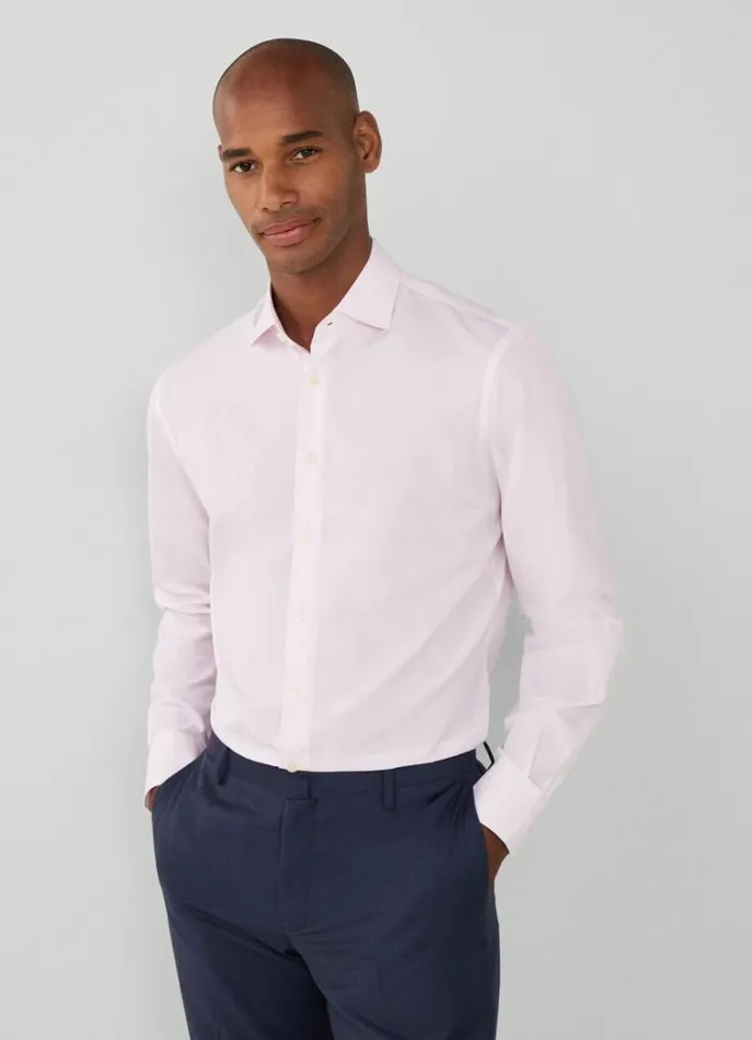 Men Shirts Hackett London Classic Fit Poplin Shirt Pink