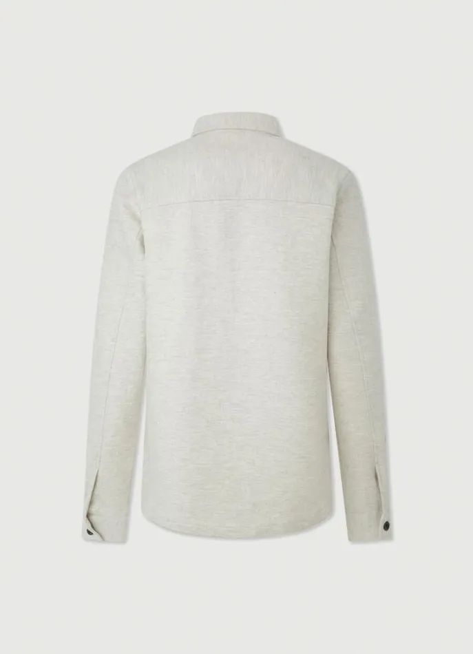 Men Shirts Hackett London Cotton Overshirt Grey