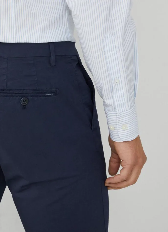 Men Shirts Hackett London Slim Fit Striped Shirt Whiteblue