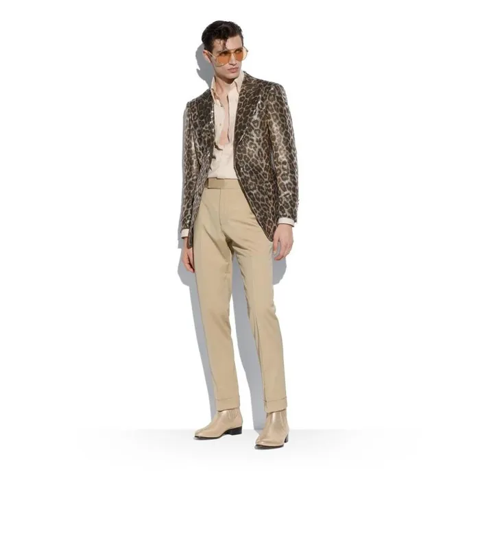 Men Shirts Tom Ford Cotton Silk Serge Fluid Fit Evening Shirt Ivory Men Shirts Tom Ford Cotton Silk Serge Fluid Fit Evening Shirt Ivory