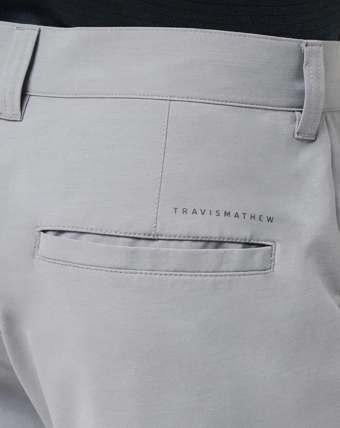 Men Shorts TravisMathew TECH CHINO SHORT 8IN Heather Sleet