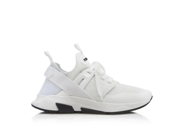 Men Sneakers Tom Ford Nylon Mesh Jago Sneaker White