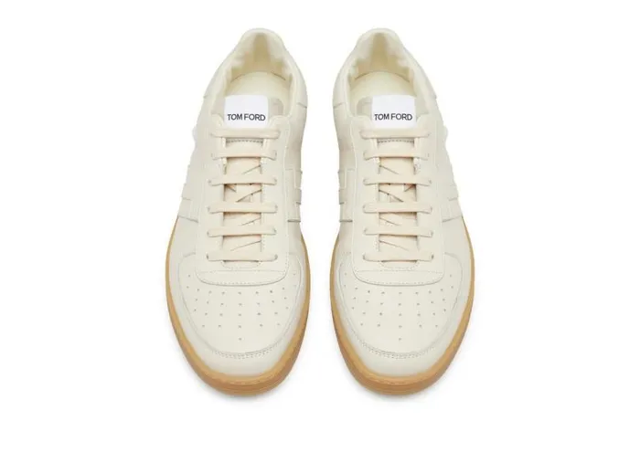 Men Sneakers Tom Ford Smooth Leather Radcliffe Sneaker Marble Amber Men Sneakers Tom Ford Smooth Leather Radcliffe Sneaker Marble Amber