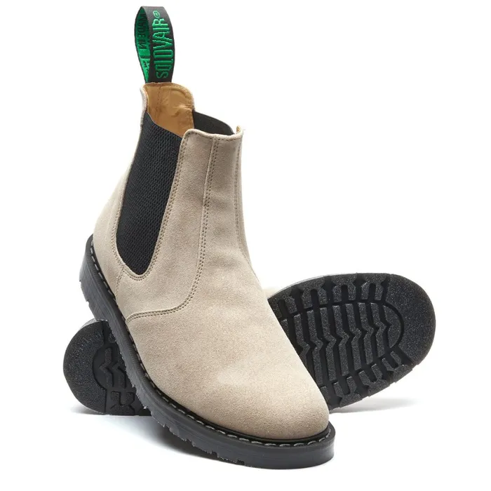 Men Solovair Dealer Boots Sand Suede Dealer Boot