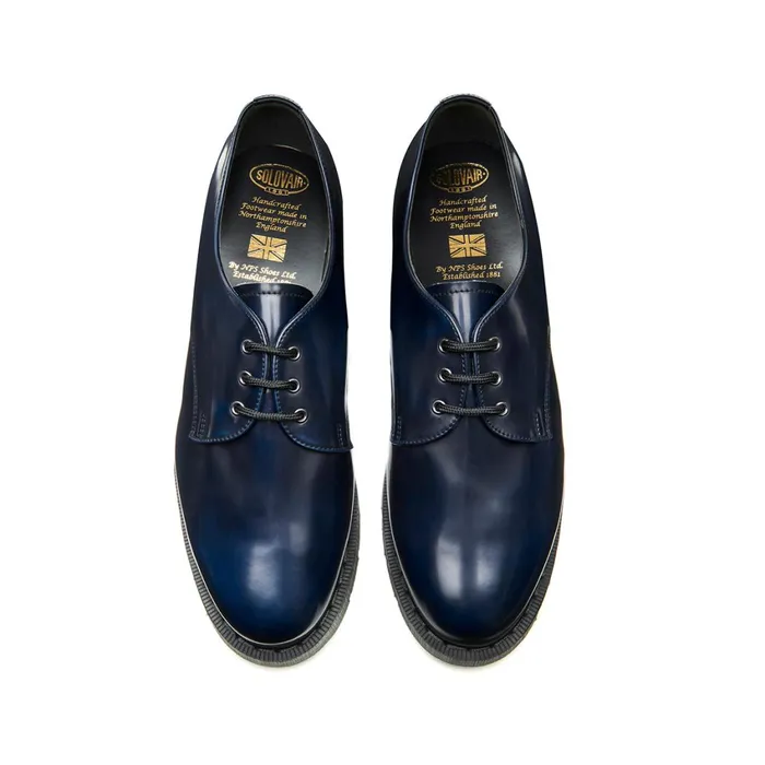 Men Solovair Gibson Shoes Navy RubOff Vegan Gibson Shoe
