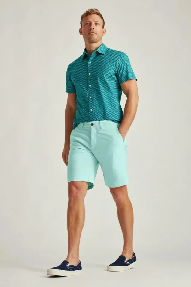 Men Stretch Seasonal Shorts Blue Sage Oxford Bonobos Casual Shorts
